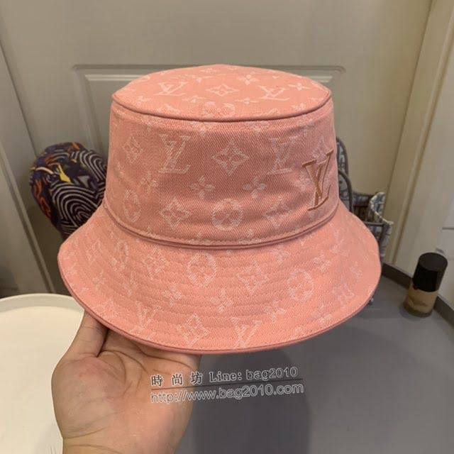 LV爆款女士帽子 路易威登夏季印花漁夫帽遮陽帽  mm1699